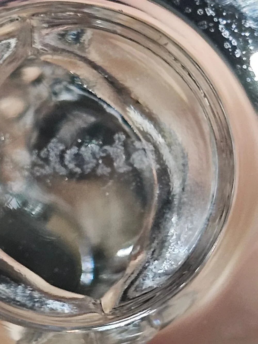 Fostoria Heather Water Goblet etched floral lace glass 9oz beaded vintage